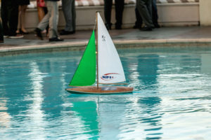 Remote control sailboats.