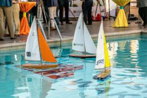 Remote control sailboats.